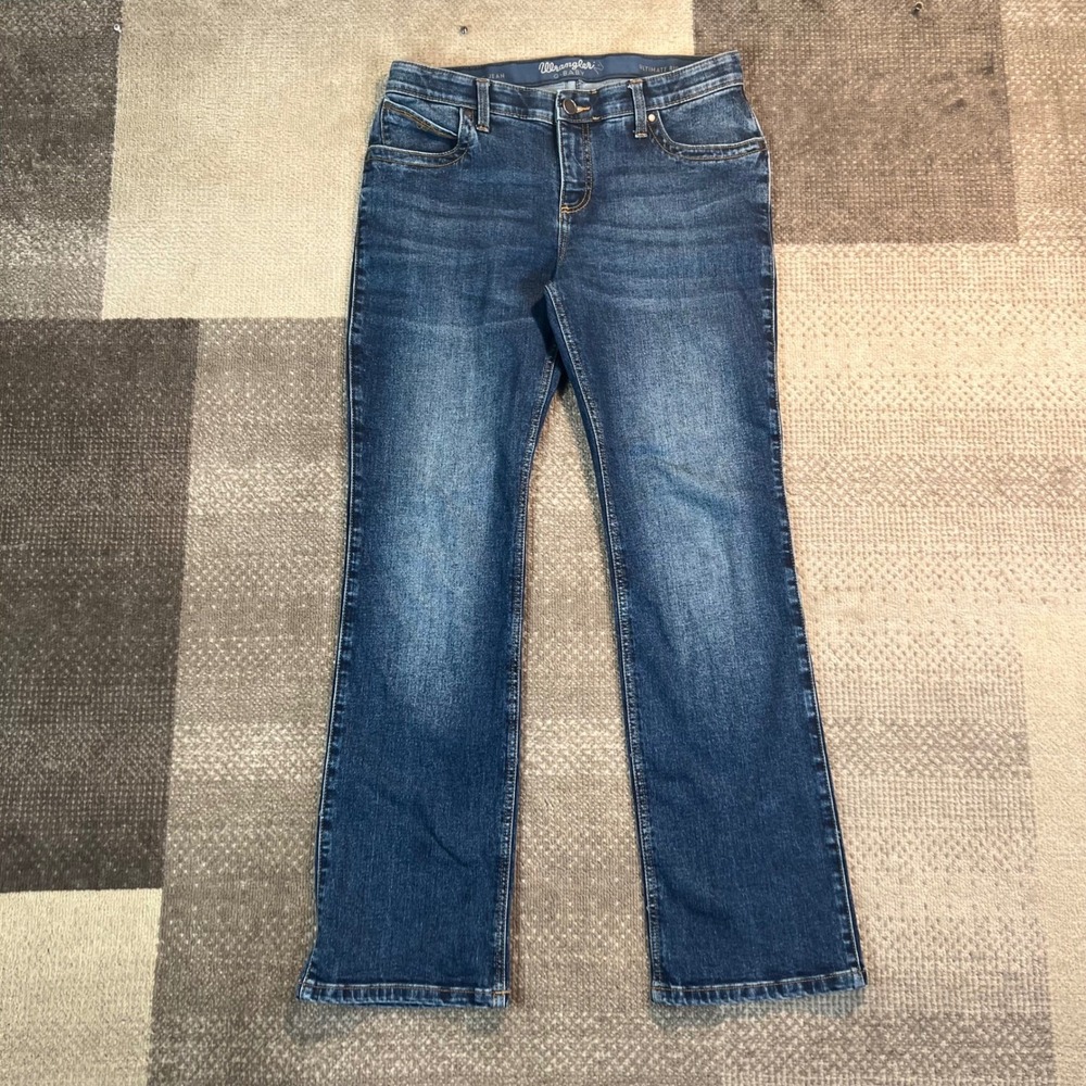 Wrangler Ultimate Riding Jean‎ Q-Baby Womens Blue Stretch Denim Jeans 9 32X32
